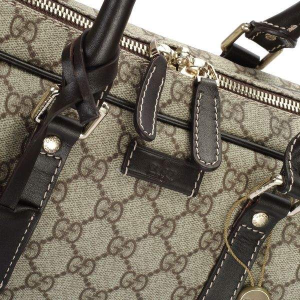 1:1 Gucci 201480 Men's Briefcase Bag-Beige/Ebony GG Plus